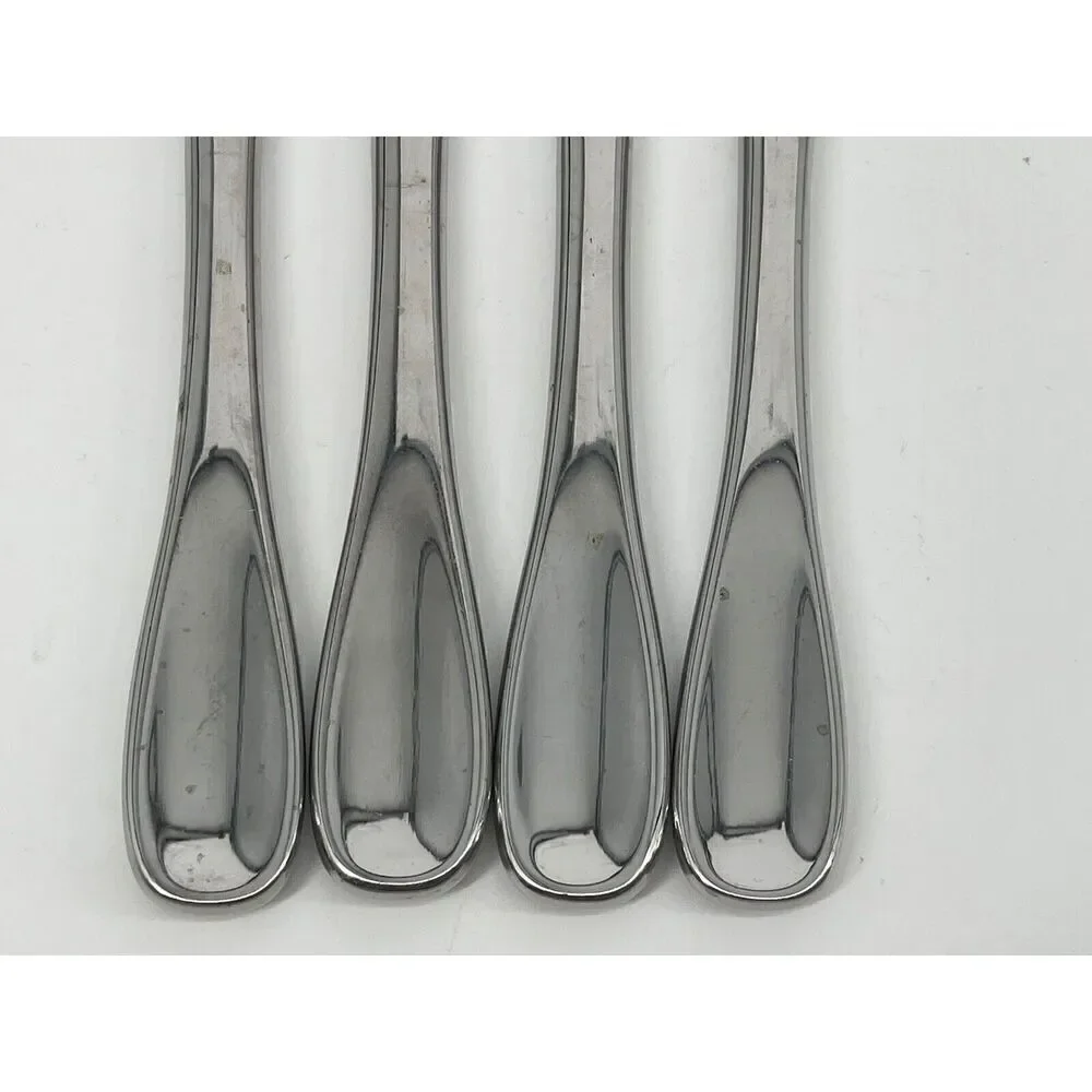 Oneida Stainless Dinner Knife 9 1/2” VOSS Glossy Concave Handle Set Of 4